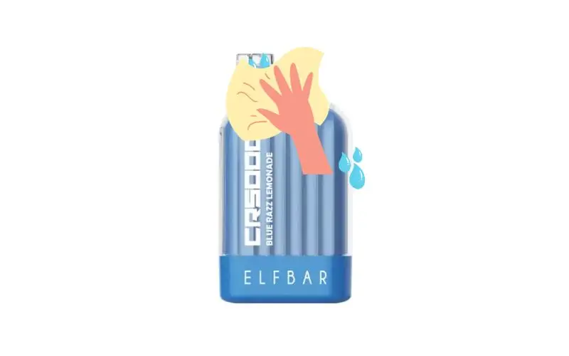 Elf Bar light staying on and-making noise clean up liquid